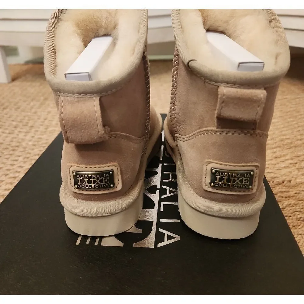 Australia Luxe Collective Beige Suede Boots Kids Size 8